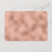 Rose goldgrüne geometrische Blumenbücher für Säugl Begleitkarte (Rückseite)