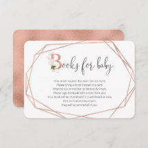 Rose goldgrüne geometrische Blumenbücher für Säugl