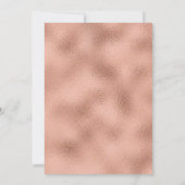 Rose goldgrünen Blüte Virtual Baby Dusche Mädchen Einladung (Rückseite)