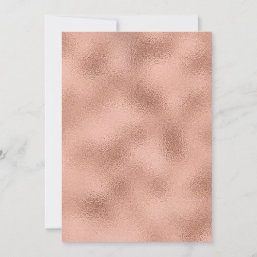 Rose goldgrünen Blüte Virtual Baby Dusche Mädchen Einladung (Rückseite)