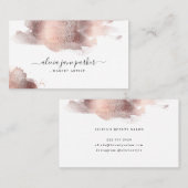 Rose Goldgurt Glitzer Salon Make-up Künstler Busin Visitenkarte (Vorne/Hinten)