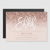 Rose goldgürtel Glitzer Moderne Überraschung Gebur Magnetkarte (Vorne/Hinten)