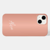 Rose goldgürtelige Unterschrift personalisiert Case-Mate iPhone Hülle (Rückseite (Horizontal))