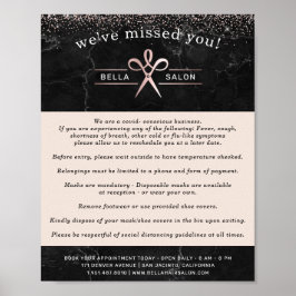 Rose Goldhaarsalon Covid Gewissenswerte Sicherheit Poster