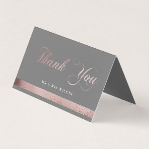 Rose-Goldkalligrafie   Faltschachtel Dankeschön Ka