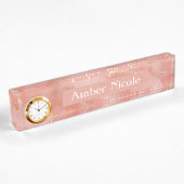 Rose - Goldkarton Namensplakette