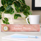 Rose - Goldkarton Namensplakette