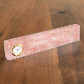 Rose - Goldkarton Namensplakette (Seite)