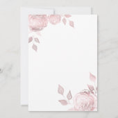 Rose-Goldkleid Quinceañera Invit Einladung (Rückseite)