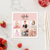 Rose-Goldkollage am Geburtstag Serviette (Beispiel)