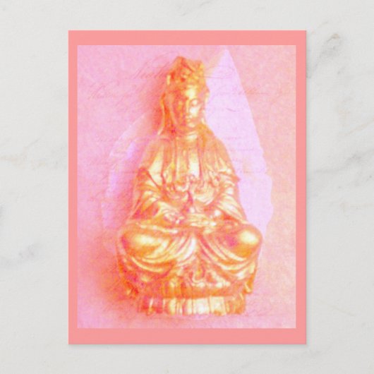 Rose-GoldKwan Yin Postkarte (Vorderseite)