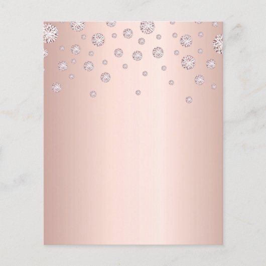 Rose Goldlack diamonds glac paper sheet (Vorderseite)