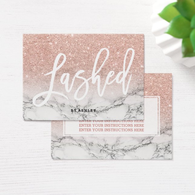 Rose-Goldmarmor aus gestricheltem Aftercare-Typogr (Schreibtisch)
