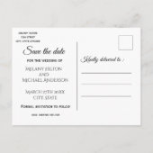 Rose Goldmarmor Cartoon Katzen Save the Date Ankündigungspostkarte (Rückseite)