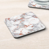 Rose, Goldmarmor Getränkeuntersetzer (Linke Seite)