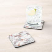 Rose, Goldmarmor Getränkeuntersetzer (Rechte Seite)