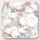 Rose, Goldmarmor Getränkeuntersetzer (Vorderseite)