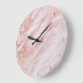Rose Goldmarmor Große Wanduhr (Winkel)