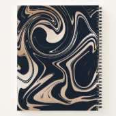 Rose Goldmarmor mit Kupferetikett Notizblock (Rückseite)