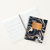 Rose Goldmarmor mit Kupferetikett Notizblock (Innenseite)