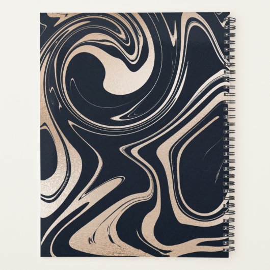 Rose Goldmarmor mit Kupferetikett Planer (Rückseite)