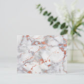 Rose, Goldmarmor Postkarte (Stehend Vorderseite)