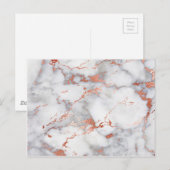 Rose, Goldmarmor Postkarte (Vorne/Hinten)