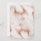 Rose Goldmarmor und Kronquinceñera Einladung (Rückseite)