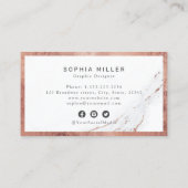 Rose Goldmarmor ZollFirmenlogo beruflich Visitenkarte (Rückseite)