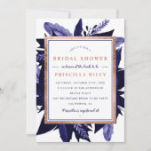 Rose Goldmedaille Aquarell Blumenzwiebeln Brautpar Einladung (Vorderseite)