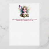 Rose Goldmedaille Brautparty Folieneinladung (Rückseite)