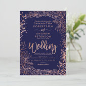 Rose Goldmedaille Einladung (Stehend Vorderseite)