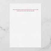 Rose Goldmedaille Folieneinladung (Rückseite)