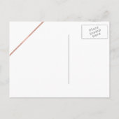 Rose Goldmedaille Glitzer agate marine blau Save t Ankündigungspostkarte (Rückseite)