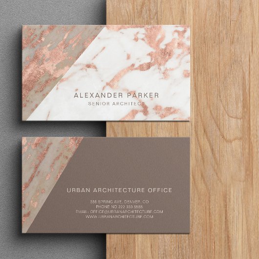 Rose Goldmedaille Marmorbauamt Visitenkarte