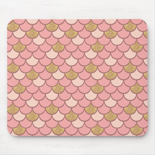 Rose Goldmedaille mit Glitzer-Effekt Mousepad (Vorne)