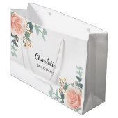 Rose Goldmedaille Salbei Große Geschenktüte (Vorderseite Schrägansicht)