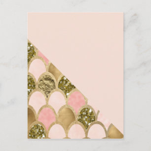 Rose Goldmedaille und Rosa Postkarte