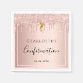 Rose-Goldname-Mädchen Serviette (Vorderseite)