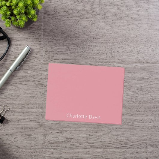 Rose Goldname Post-it Klebezettel