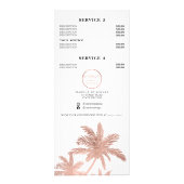 Rose Goldpalme Haar Make-up Preis Werbekarte (Hinten)