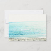 Rose Goldpalme Strand Foto UAWG Hochzeit Einladung (Rückseite)