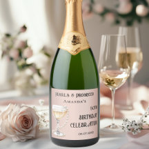 Rose Goldperlen Prosecco Geburtstagsparty