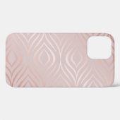 Rose Goldpfauenfedern, Vintag Case-Mate iPhone Hülle (Rückseite (Horizontal))