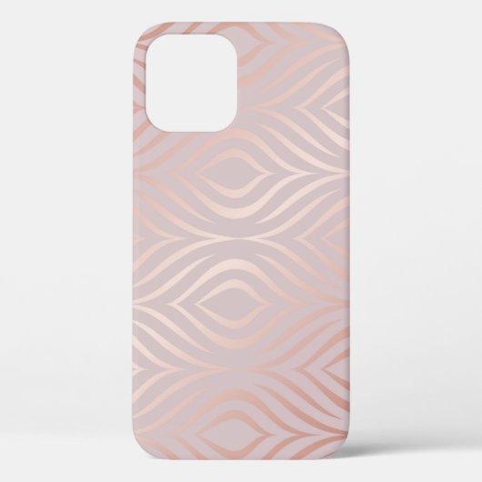 Rose Goldpfauenfedern, Vintag Case-Mate iPhone Hülle (Rückseite)