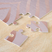 Rose Goldpfauenfedern, Vintag Puzzle (Seite)
