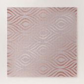 Rose Goldpfauenfedern, Vintag Puzzle (Horizontal)