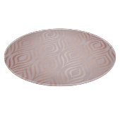 Rose Goldpfauenfedern, Vintag Schneidebrett (Ecke)