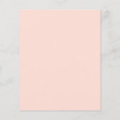 Rose Goldpfirsichgeld Bridal Dusche Einladung (Rückseite)