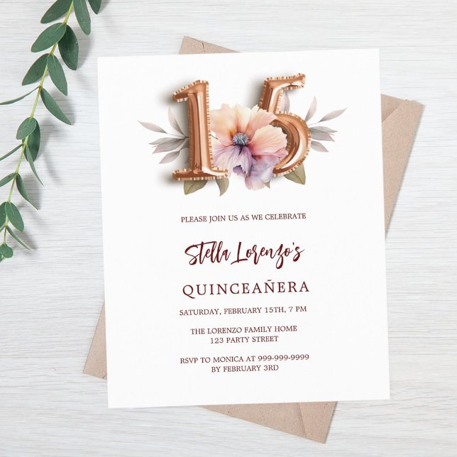 Rose Goldpfirsichgeld Quinceanera (Von Creator hochgeladen)